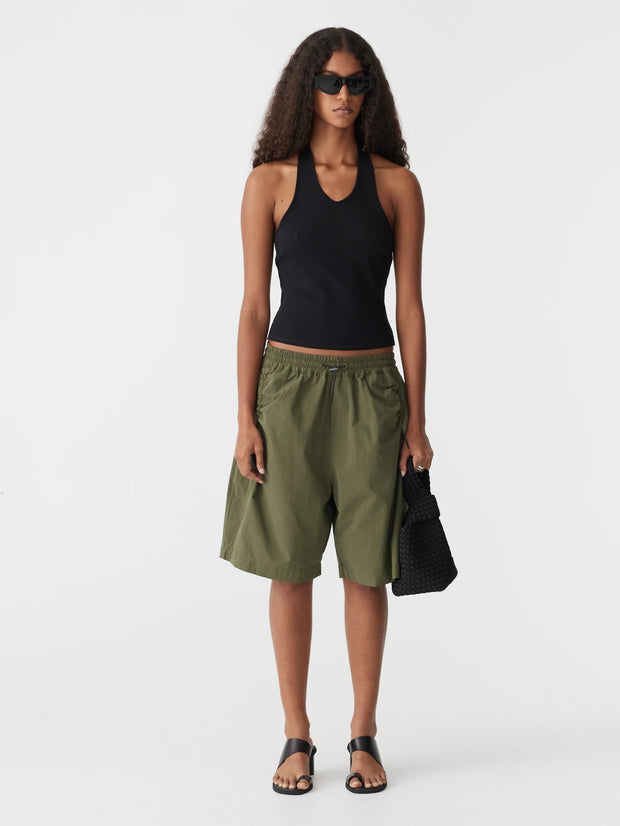 Crushed Cotton Hiker Short Khaki