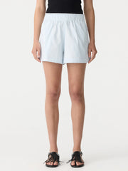 Crushed Cotton Tennis Short Faded Blue