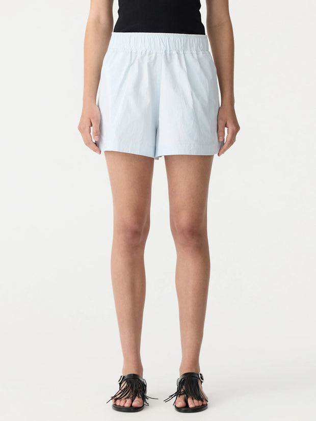 Crushed Cotton Tennis Short Faded Blue