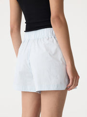 Crushed Cotton Tennis Short Faded Blue