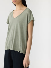 Fine Bind Scoop Neck Tank Sage Marl