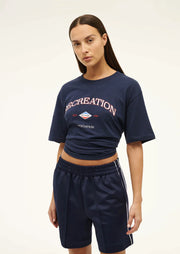 Recreation Tee In Dark Navy