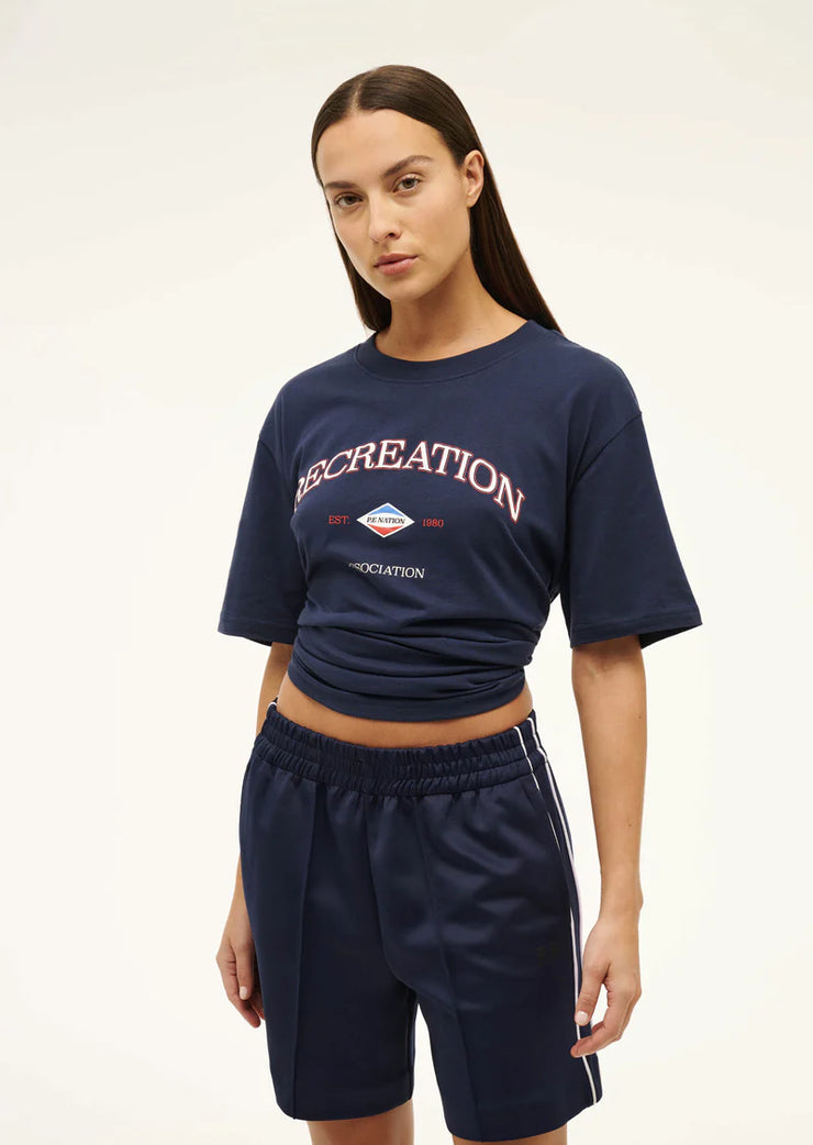 Recreation Tee In Dark Navy