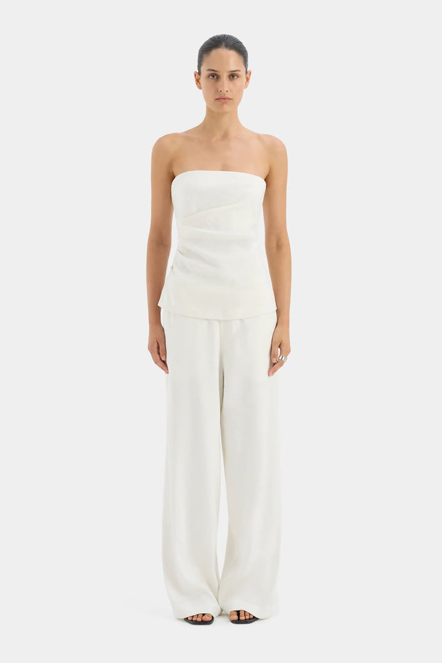 Dorian Pleated Bodice Ivory