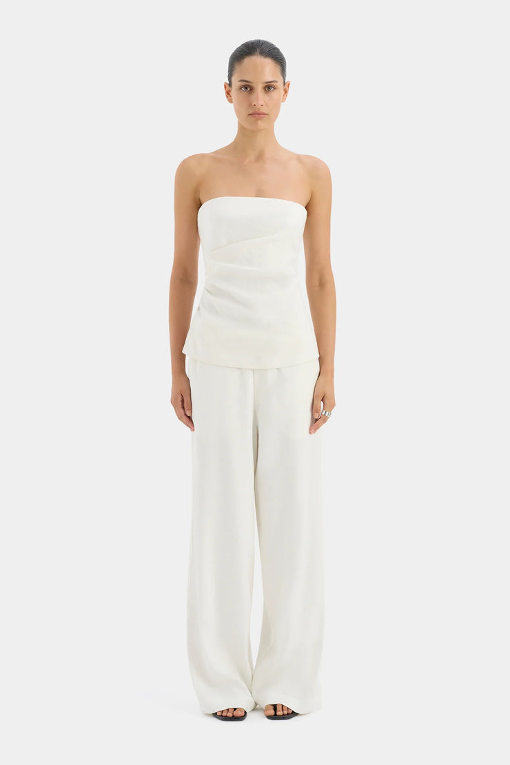 Dorian Pleated Bodice Ivory