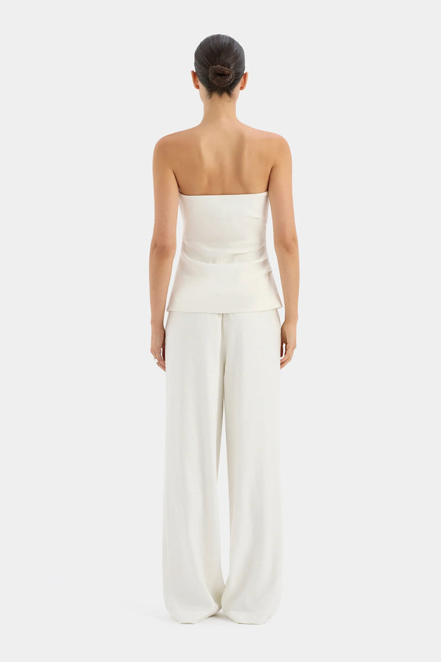 Dorian Pleated Bodice Ivory