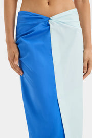 Azul Twist Midi Skirt - Blue / Cobalt
