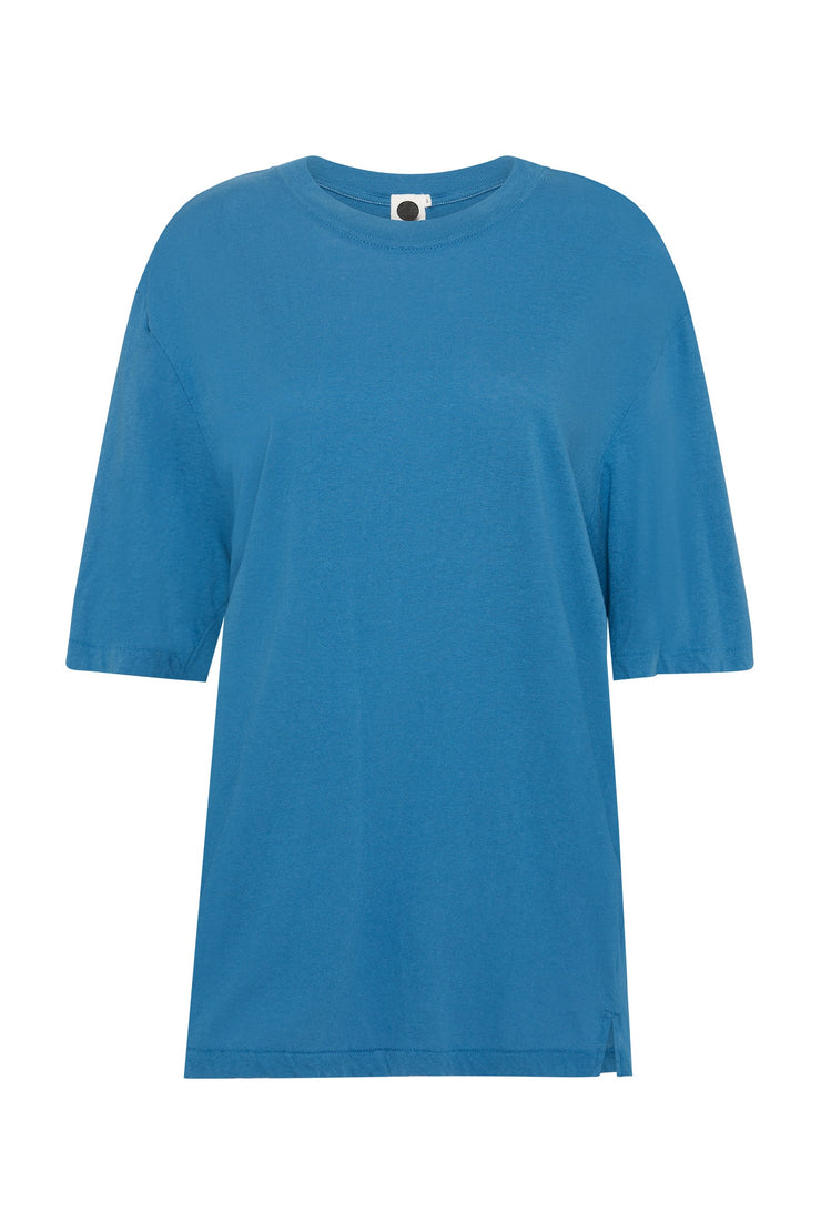 Slouch Boyfriend Short Sleeve T.Shirt River Blue