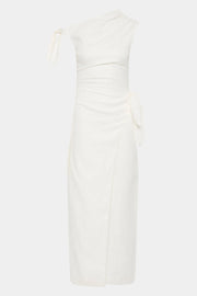 Tamara Tie Midi Dress Ivory