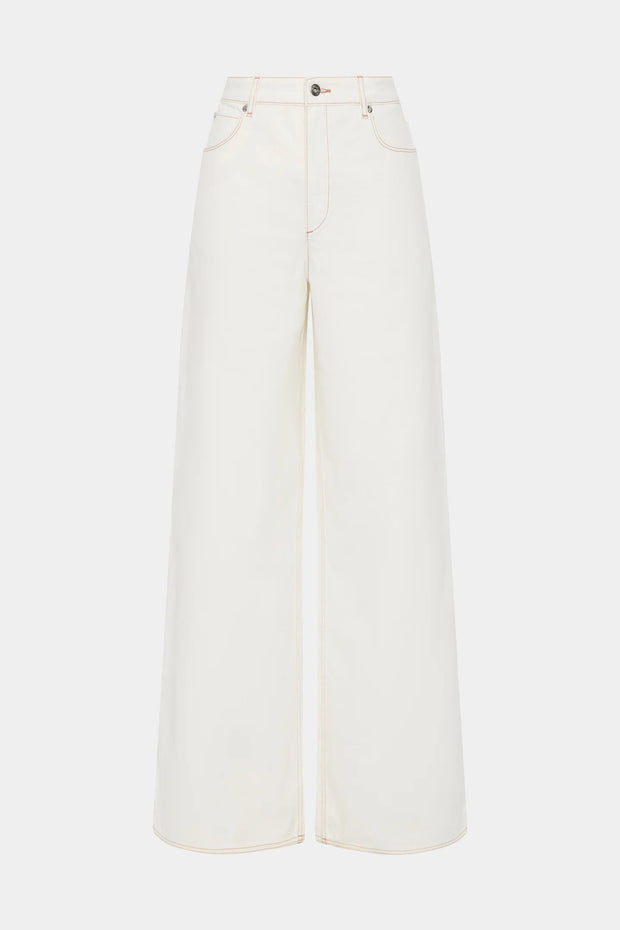 Stella Wide Leg Jean Washed White