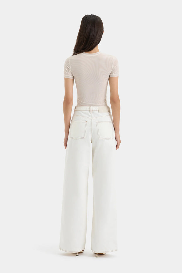 Stella Wide Leg Jean Washed White