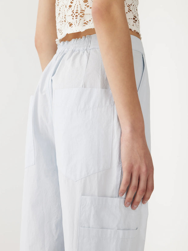 Crushed Cotton Carpenter Pant Faded Blue