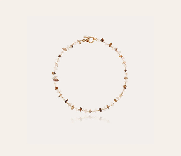 Gipsea Necklace Brown Clear Gold