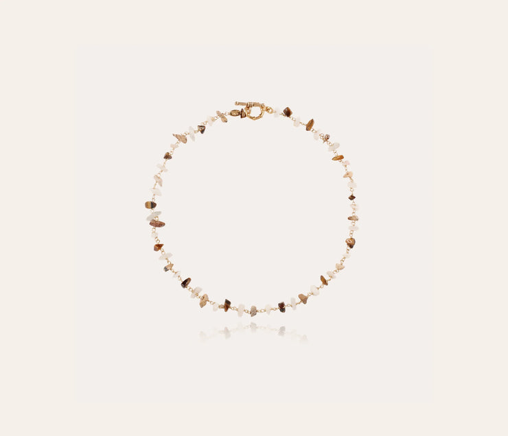 Gipsea Necklace Brown Clear Gold