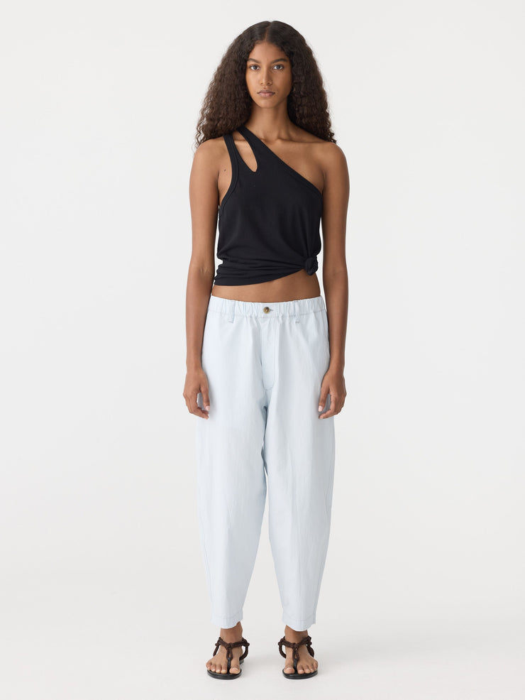 Crushed Cotton Summer Pant Pale Blue