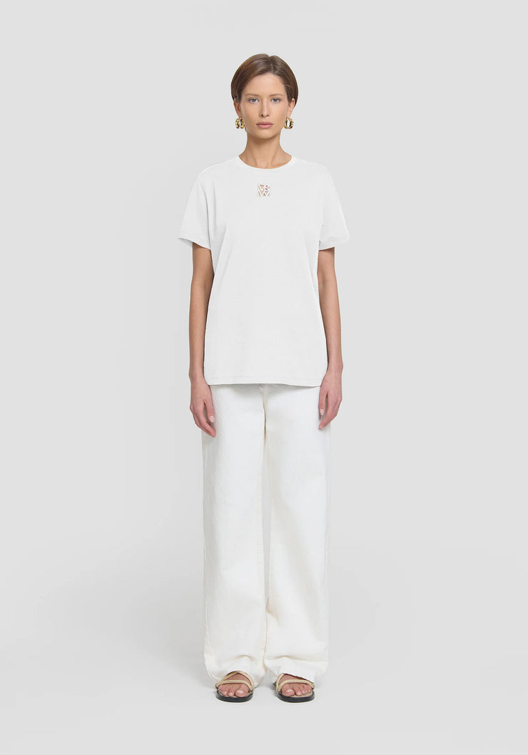 V & W Cut Out Tee Ivory