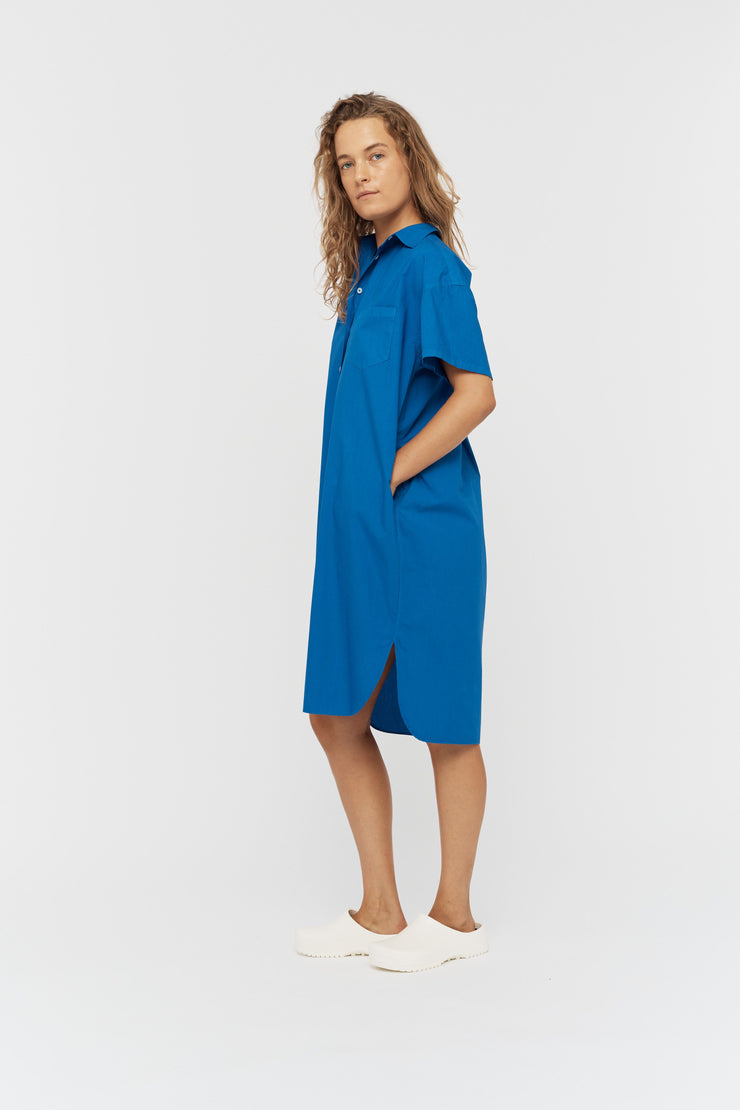 Chiara Short Sleeve Dress Electric Blue