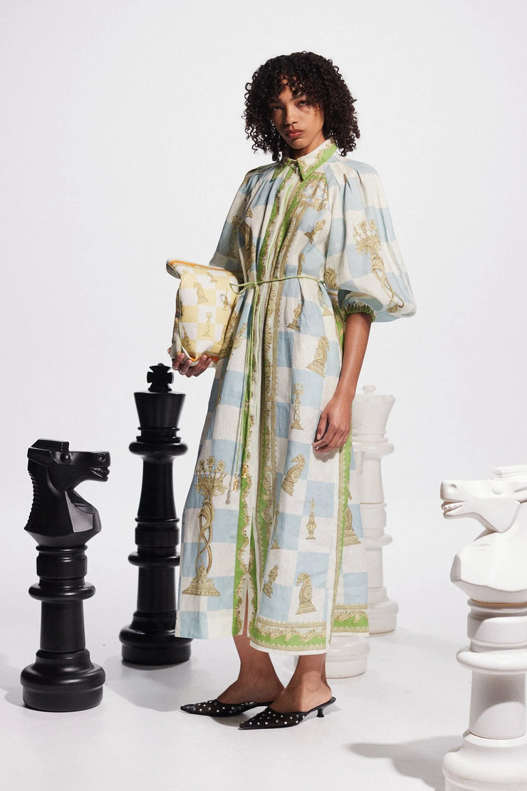 Checkmate Linen Shirtdress