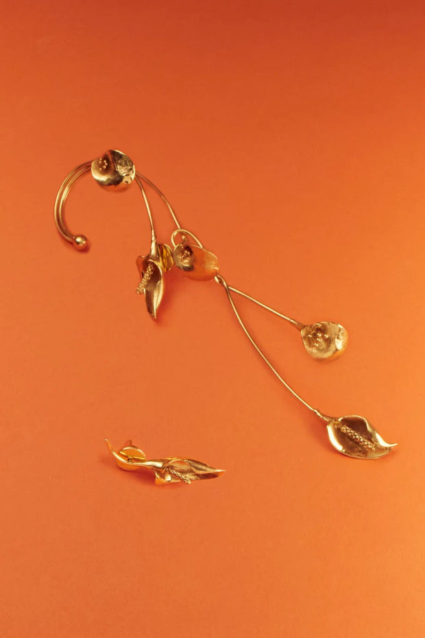 Lily Stud and Drop Ear Cuff