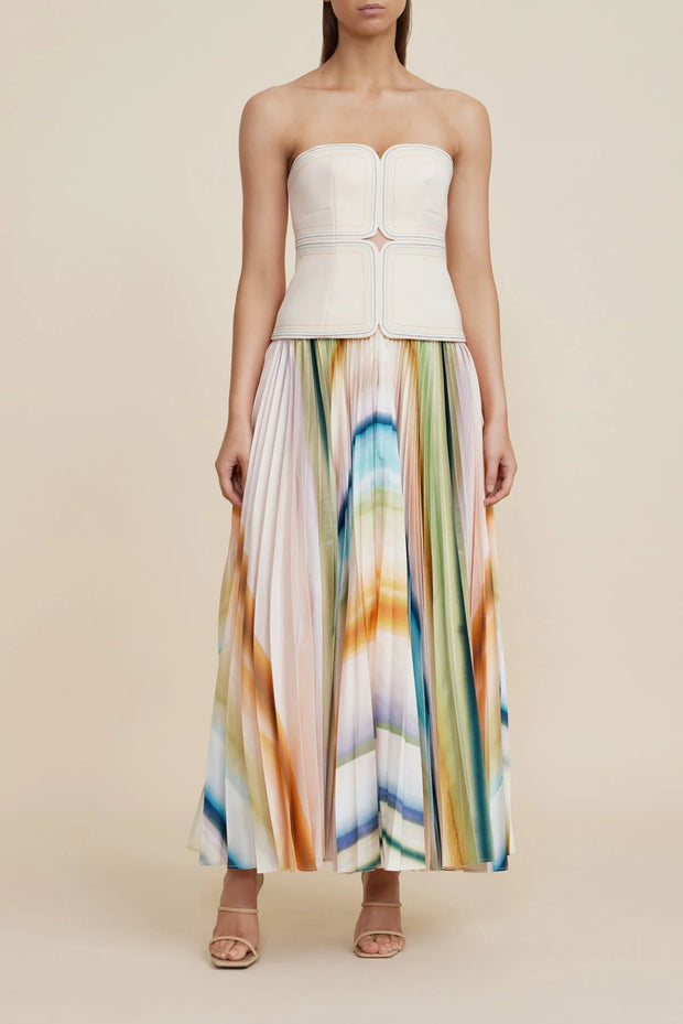 Avonlea Midi Dress Watercolour Stripe