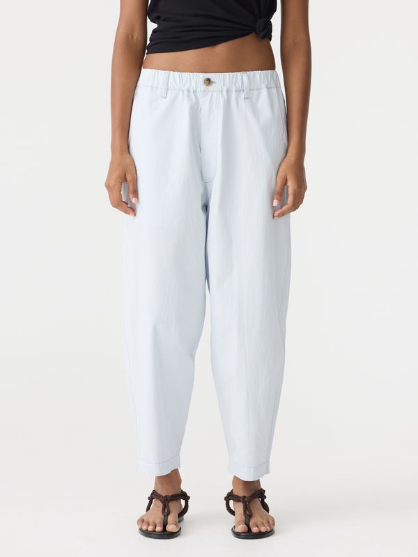 Crushed Cotton Summer Pant Pale Blue