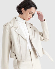 Marla Leather Jacket Sandshell