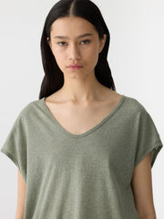 Fine Bind Scoop Neck Tank Sage Marl