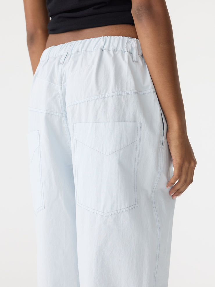 Crushed Cotton Summer Pant Pale Blue