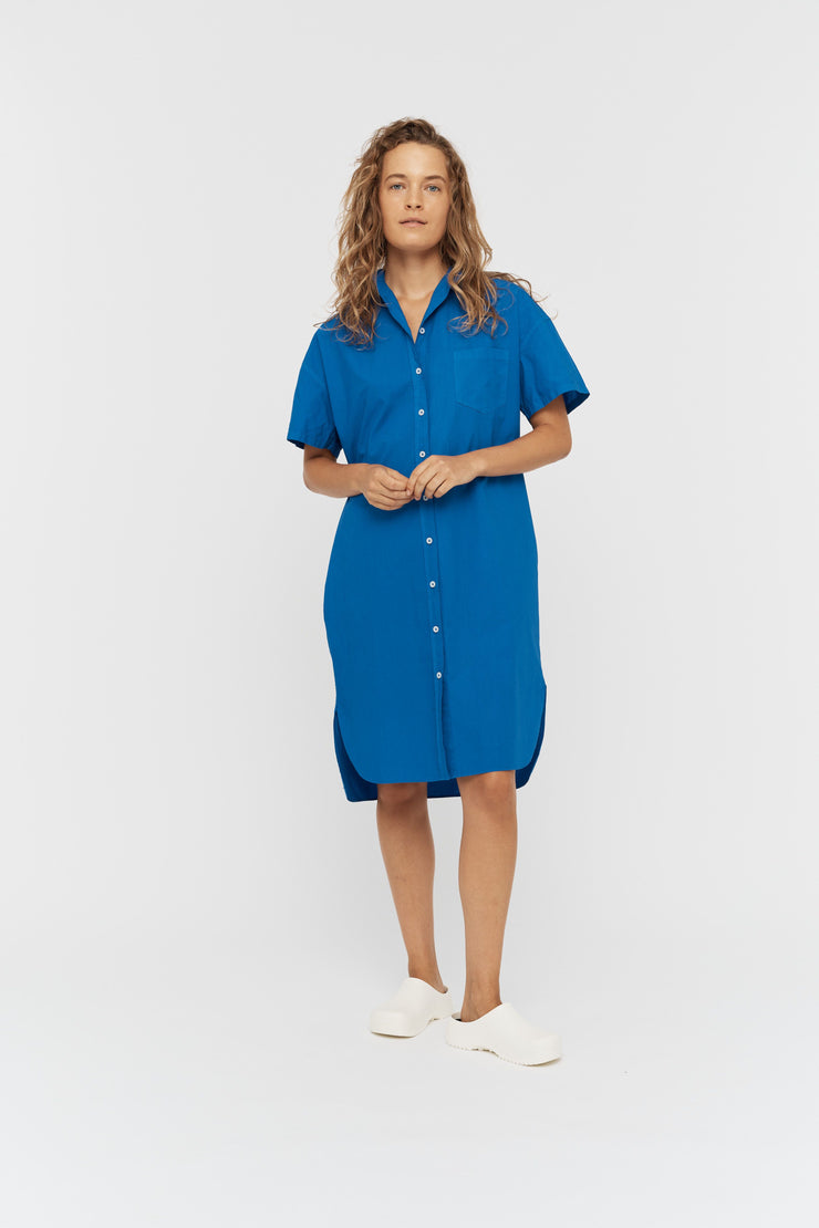 Chiara Short Sleeve Dress Electric Blue