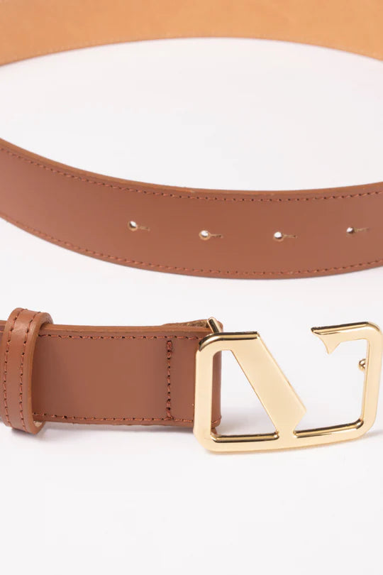 Victoria Smooth Leather Belt Tan