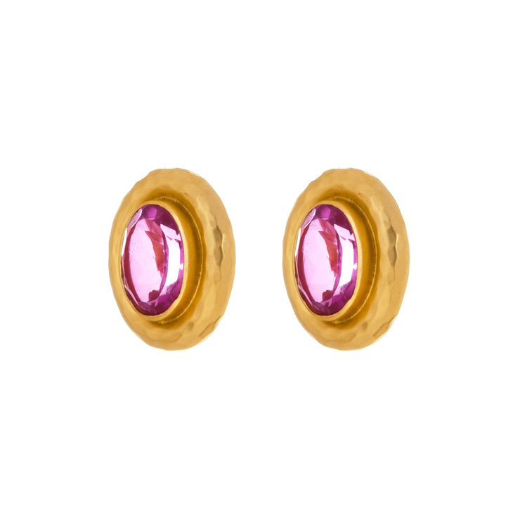 Paros Pink Quartz Earrings