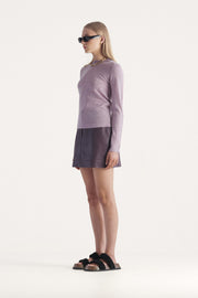 Ginny Knit Top Lilac Marle