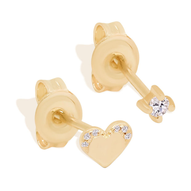 My Safest Place Stud Earrings Gold