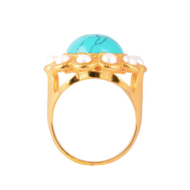Oceana Ring Turquoise/Pearl