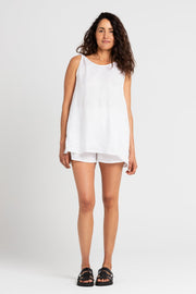Burns Twisted Strap Top White