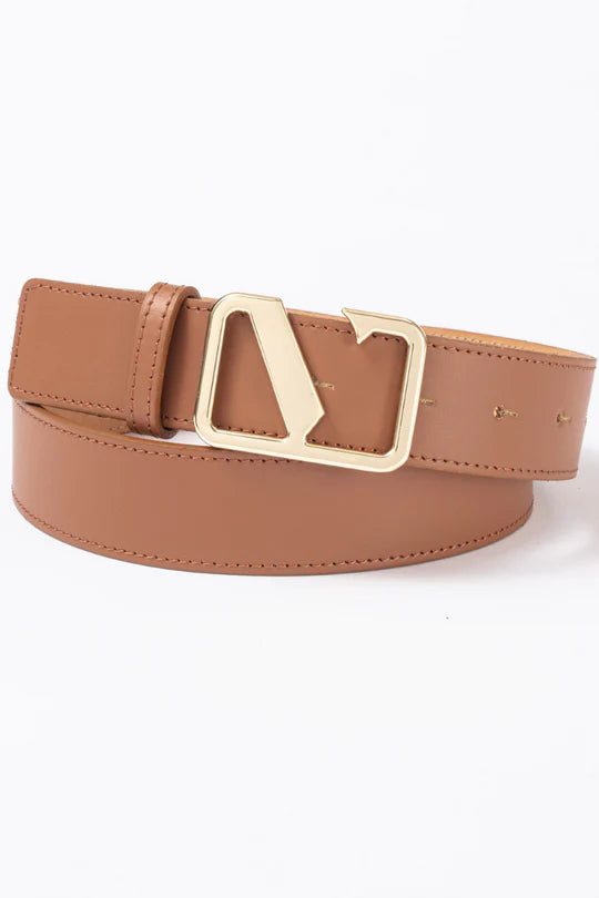 Victoria Smooth Leather Belt Tan